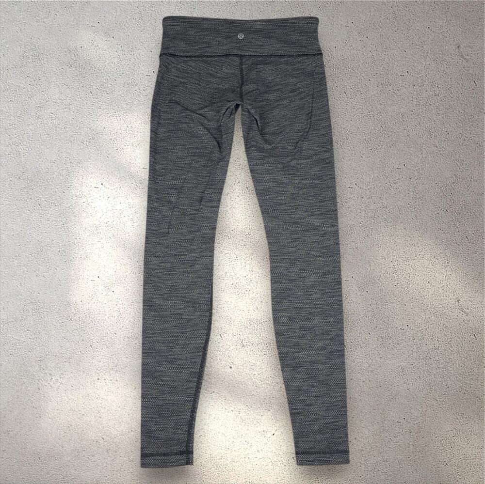 Lululemon Wunder Under Pant Women's 6 Coco Pique Black Low Rise Athleisure Yoga
